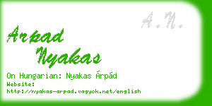 arpad nyakas business card